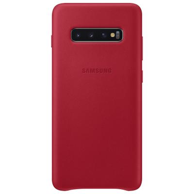 SAMSUNG Coque en cuir  Bordeaux pour Galaxy S10 Plus