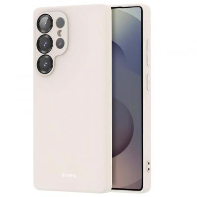 CRONG Coque en Silicone Liquide pour Samsung Galaxy S25 Ultra Anti-Choc Flexible  Beige