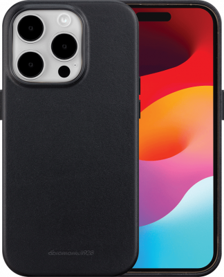 DBRAMANTE1928  Coque Roskilde Cuir MagSafe Iphone 15 Pro Black