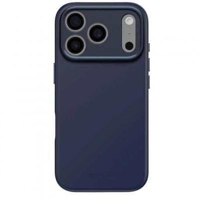 DECODED Coque MagSafe pour iPhone 17 Pro en Silicone Antimicrobienne Ultra R&eacute;sistant Bleu marine