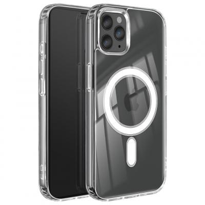 SWISSTEN Coque MagSafe Renforc&eacute;e pour iPhone 11 Pro Max mod&egrave;le MagStick Clear Jelly Transparent