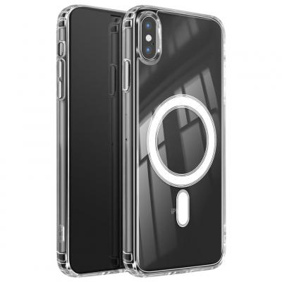 SWISSTEN Coque MagSafe Renforc&eacute;e pour iPhone XS Max mod&egrave;le MagStick Clear Jelly Transparent