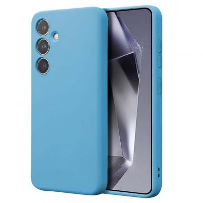 CRONG Coque pour Samsung Galaxy S24 en Silicone Souple Antichocs  Bleu
