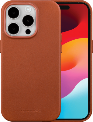DBRAMANTE1928  Coque Roskilde Cuir MagSafe Iphone 15 Pro Max Tan