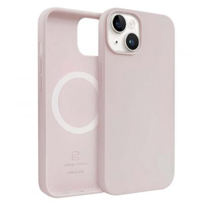 CRONG  Coque Silicone pour iPhone 14 et iPhone 13 Souple Anti-Choc Rose