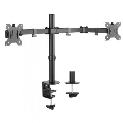 D2 DIFFUSION Support moniteur double 13-32 Poids max 8 kg - VESA 100 Bras &agrave; fixer ou serrer
