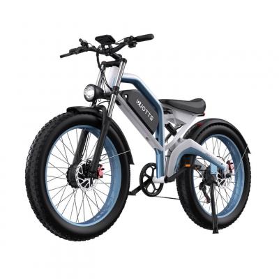 DUOTTS  N26 V&eacute;lo &eacute;lectrique - 750W*2 48V20AH 26*4.0 - Blanc Bleu