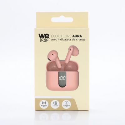 WE Ecouteurs sans-fil -  - AURA - Bluetooth - ANC - Rose