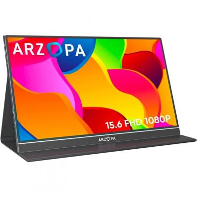 ARZOPA Ecran PC  15,6 Full HD IPS avec Haut-parleurs Int&eacute;gr&eacute;s - Neuf