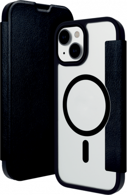 DBRAMANTE1928  Folio Helsinki MagSafe iPhone 15 Black/Clear