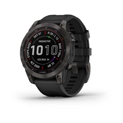 GARMIN Montre GPS  fenix 7 Sapphire DLC (titane) - Black/Black
