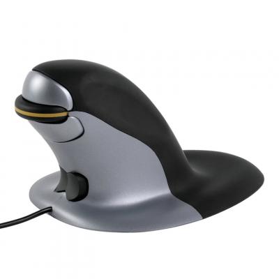 FELLOWES  Penguin Large - souris verticale - noir / argent