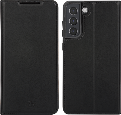DBRAMANTE1928 Oslo - Etui &agrave; rabat pour t&eacute;l&eacute;phone portable - cuir v&eacute;gan recycl&eacute; - noir - pour Samsung Galaxy S22