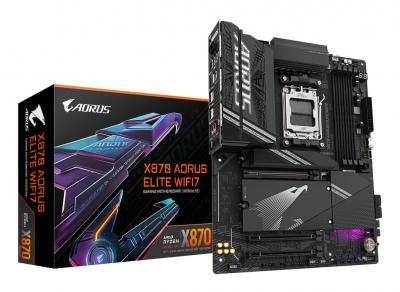 GIGABYTE Carte m&egrave;re  X870 AORUS ELITE WIFI7 X870 AM5 DDR5 ATX WiFi 7 PCIe 5.0 2.5GbE RGB