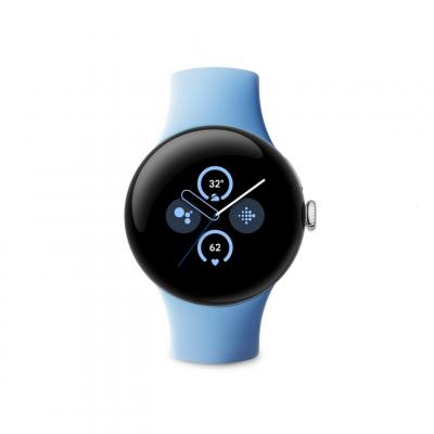 GOOGLE  Pixel Watch 2 argent brillant Bracelet Sport bay (Wi-Fi) - neuf