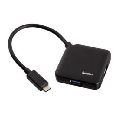 HAMA Hub USB 3.1 Type-C 1:4, aliment&eacute; par bus, noir - Neuf