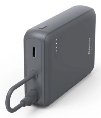 HAMA  Travel Lithium Polym&egrave;re (LiPo) 10000 mAh Anthracite - Neuf