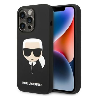KARL LAGERFELD  Coque Rigide en Silicone pour iPhone 14 Pro (6,1"") Noir