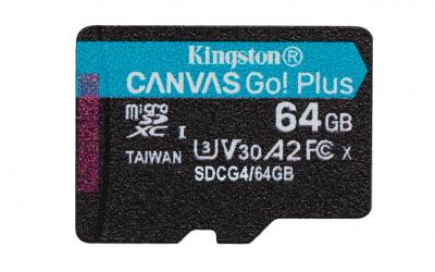 KINGSTON  Technology MicroSD 64GB U3 V30 A2 200MB/s Canvas Go Plus