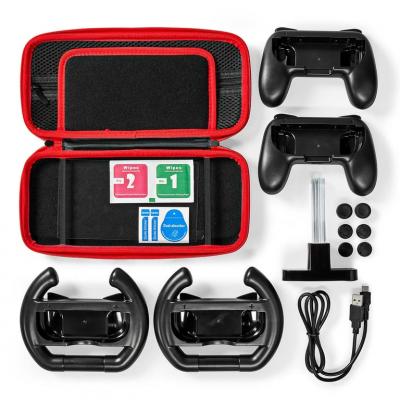 NEDIS Kit de D&eacute;marrage 13-en-1 pour Nintendo Switch OLED  Noir
