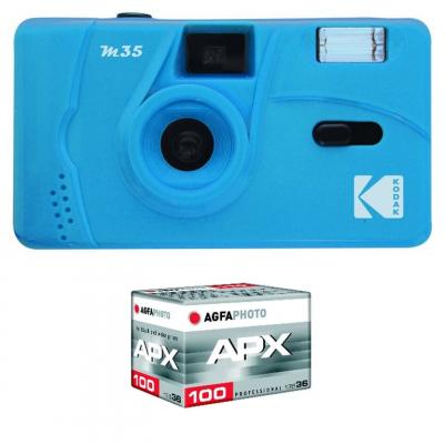 KODAK M35 - Appareil Photo Rechargeable 35mm, Objectif Grand Angle Fixe, Viseur optique , Flash Integre, Pile AAA