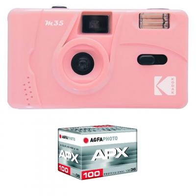 KODAK M35 - Appareil Photo Rechargeable 35mm, Objectif Grand Angle Fixe, Viseur optique , Flash Integre, Pile AAA