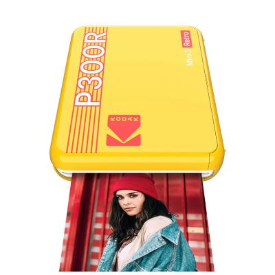 KODAK  Mini 3 Retro 4PASS Imprimante Photo Portable (7,6x7,6cm) - Jaune