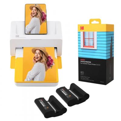 KODAK PD460 - Imprimante Photo Bluetooth & Docking (Format Carte Postale 10x15 Cm)