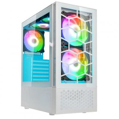 KOLINK Bo&icirc;tier PC  Observatory MX Glass ARGB Blanc - MT/Sans Alim/ATX