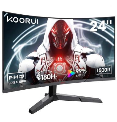 UNIVERSAL KOORUI 24E6CA &Eacute;cran PC Jeu - 24 pouces 180Hz 1MS - Rouge Noir