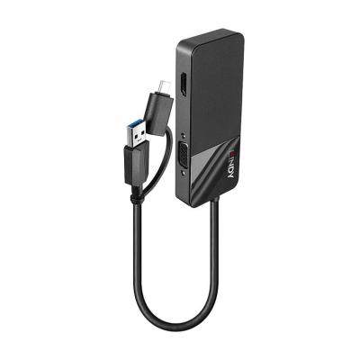 LINDY  Convertisseur USB 3.0 Type A & C vers HDMI & VGA