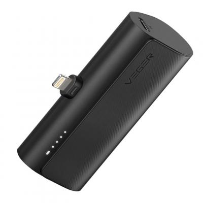 VEGER Mini Chargeur Externe 5000mAh Connecteur Lightning Power Delivery 20W Noir - Neuf