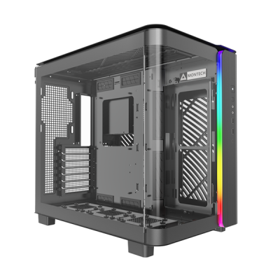 MONTECH Bo&icirc;tier PC Midi-Tower - - King 95 - Verre tremp&eacute; - ARGB - Noir
