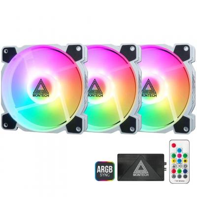 MONTECH  Lot de 3 Ventilateurs de boitier Z3 Pro RGB - 12cm (Noir)