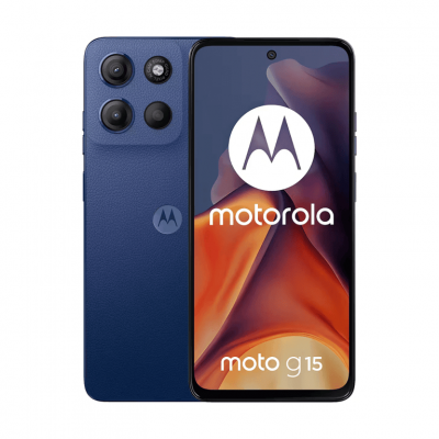 MOTOROLA  Moto G15 Smartphone 6.72 50MP 5200mAh 8GB 256GB Blu Marino