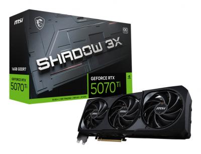MSI  GeForce RTX 5070 Ti 16G SHADOW 3X OC NVIDIA 16 Go GDDR7 - Neuf