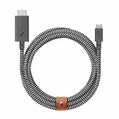 NATIVE UNION C&acirc;ble  USB-C vers HDMI 3 m Noir et Blanc