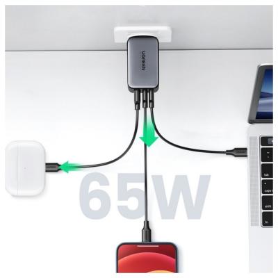 UGREEN  Chargeur Adaptateur Secteur 2x USB-C + 1x USB-A 4.0 65W PD 3.0  CD244