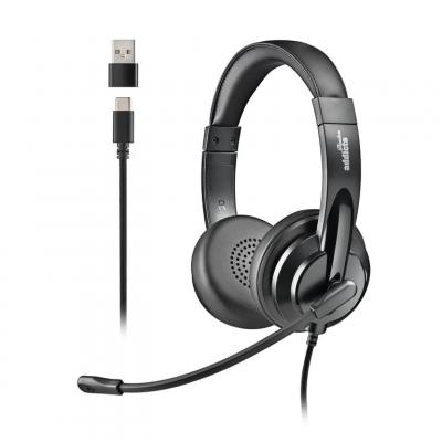 NGS  VOX605 USB-C Casque Avec fil Arceau Appels/Musique USB Type-C Noir - Neuf