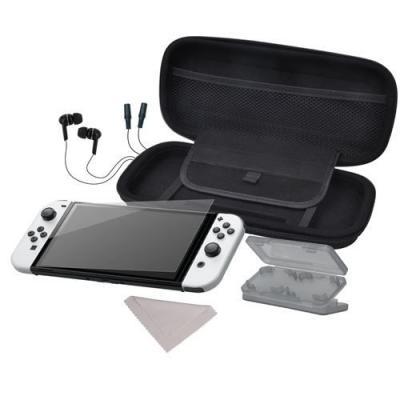 ALPHA OMEGA PLAYERS Pack De D&acute;Marrage Nintendo Switch Oled 6 En 1  Noir
