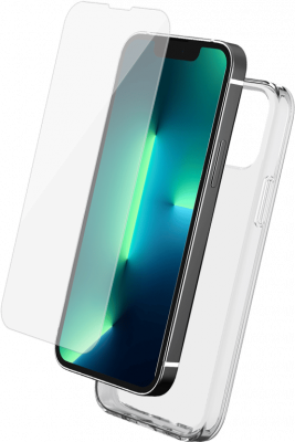 BIGBEN CONNECTED Pack iPhone 13 Pro Coque Transparente + Verre tremp&eacute; Bigben - Neuf