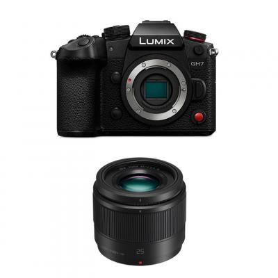 PANASONIC LUMIX GH7 Noir + Objectif G 25mm f/1.7 Garanti 3 ans