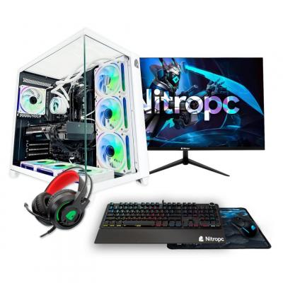 NITROPC PC Gamer complet  Pack Gold Plus v2 Blanc