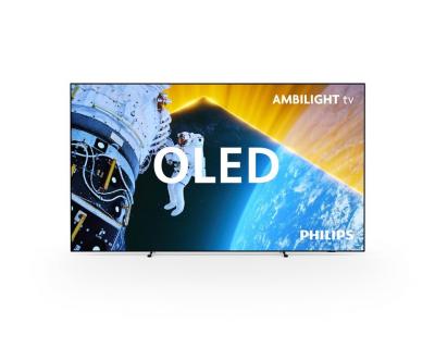 PHILIPS TV OLED Ambilight  77OLED809 194 cm 4K UHD Google TV 2024 M&eacute;tal Argent 