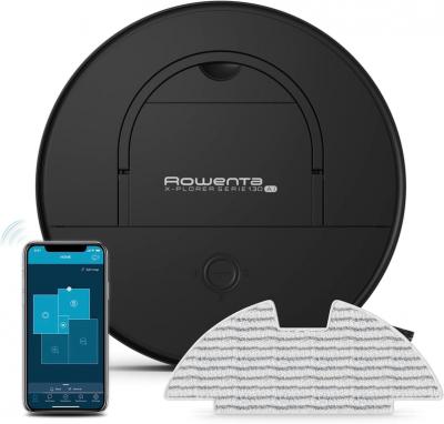 ROWENTA Robot aspirateur laveur noir 4-en-1 2700Pa 