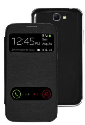 S View EF-CG710B - Coque de protection - noir - pour Galaxy Grand 2