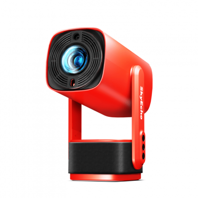 GENERIQUE SkyEcho FreeONE Meilleur vid&eacute;oprojecteur - 1080P 350 ANSI Poids 0.8kg Android - Rouge