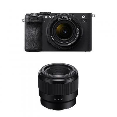 SONY  ALPHA 7C II Noir + Objectif FE 28-60mm f/4-5.6 + FE 50mm f/1.8
