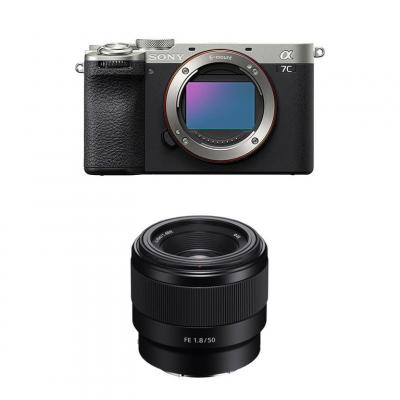 SONY  ALPHA 7C II Silver + Objectif FE 50mm f/1.8 - Neuf