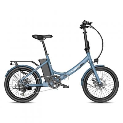 FAFREES V&eacute;lo &eacute;lectrique  F20 Light - Moteur 250W Batterie 36V16.75Ah Assisted Autonomie 130KM Frein &agrave; Disque M&eacute;canique - Gris Bleu - Neuf